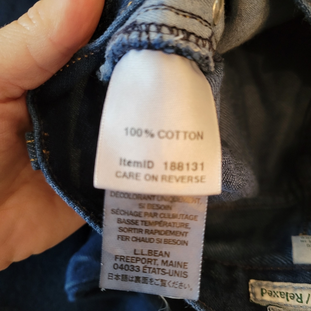 LL Bean Womens Original Fit Relaxed Dark Wash Jeans Size 6 Mom Jeans - Picture 6 of 11